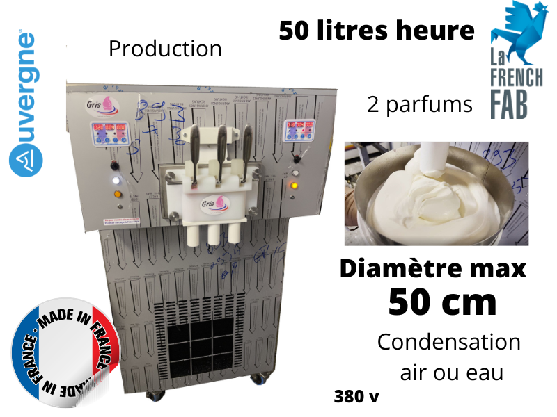 Turbo Lab II GRIS - remplisseuse de pots de cr&egrave;me glac&eacute;e