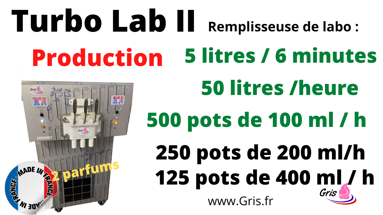 Turbo Lab II GRIS - capacit&eacute; de production
