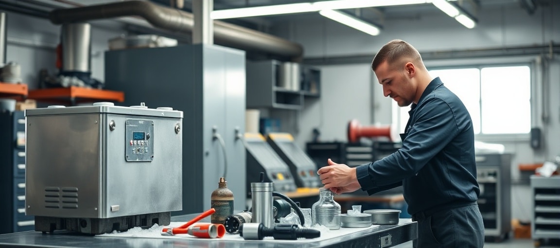 Faire de la crème glacée à la turbine : le guide complet pas à pas : gros plan sur la turbine à glace