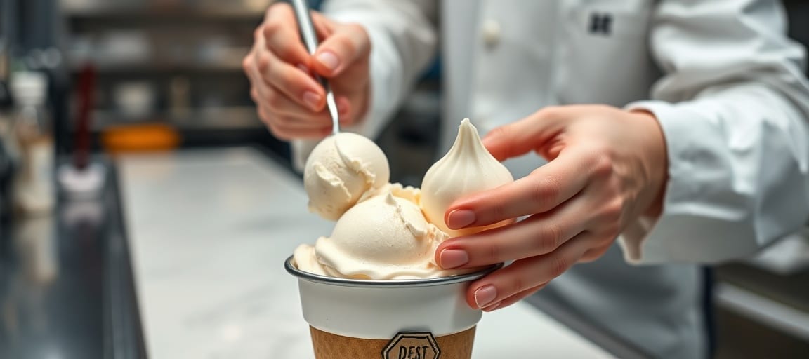 Faire de la crème glacée à la turbine : le guide complet pas à pas : gros plan