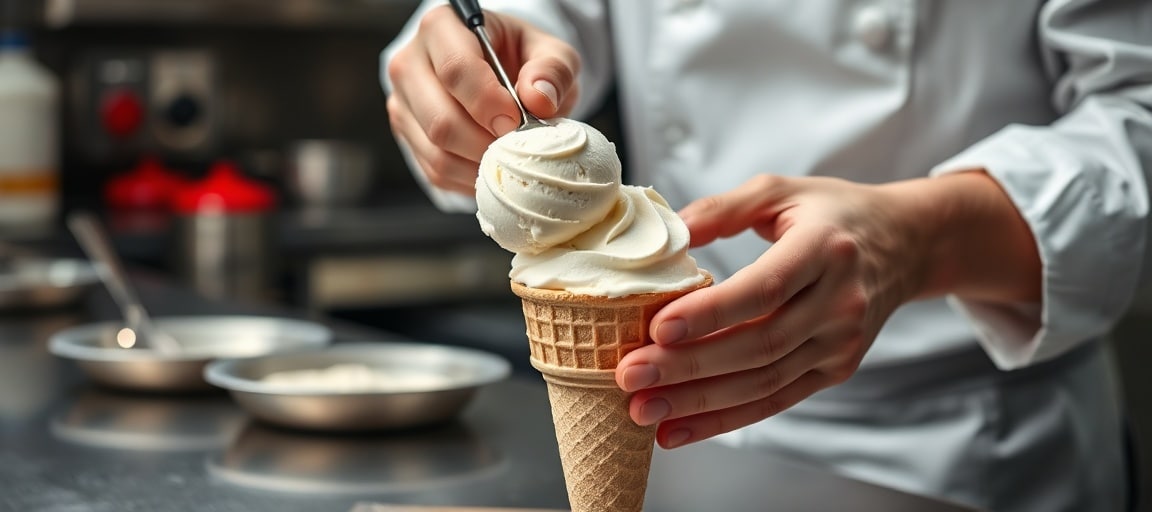 Le foisonnement : combien d'air dans votre glace : gros plan