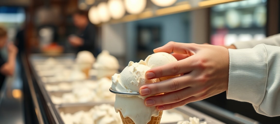 Le foisonnement : combien d'air dans votre glace : gros plan