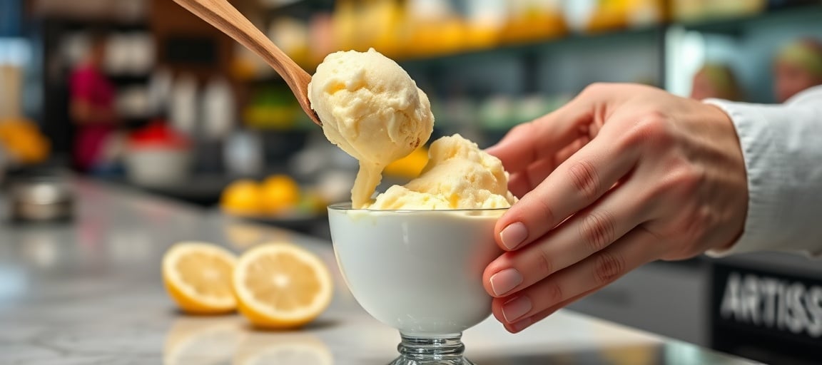 Le foisonnement : combien d'air dans votre glace : gros plan