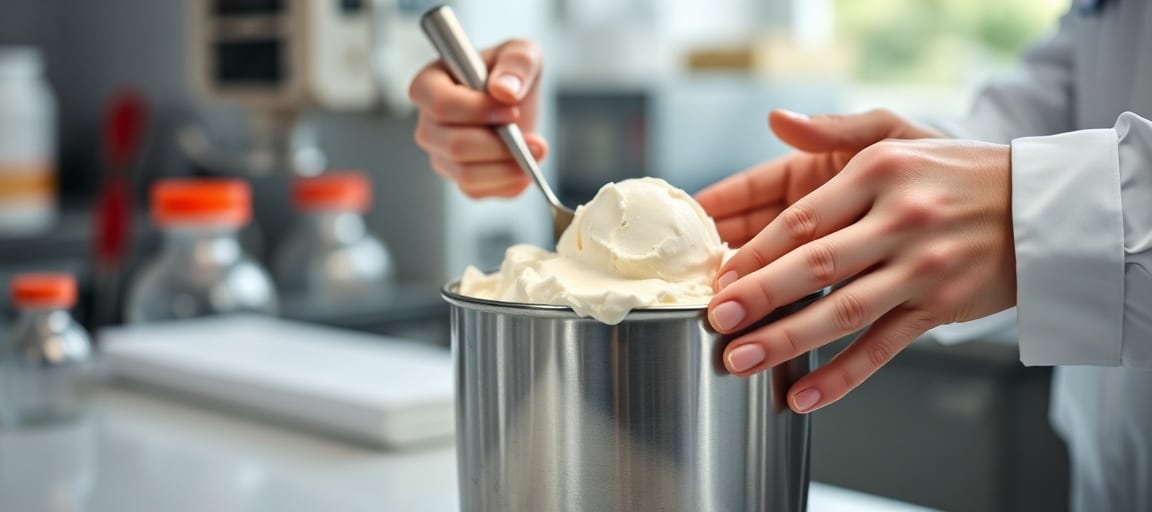 Le foisonnement : combien d'air dans votre glace : en pratique au laboratoire